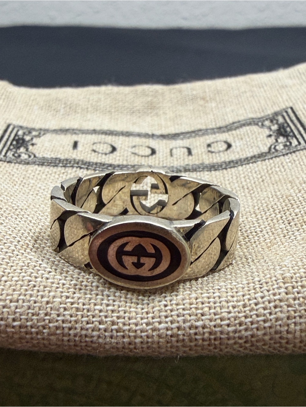Gucci interlocking G Silver Ring - Picture 2 of 8